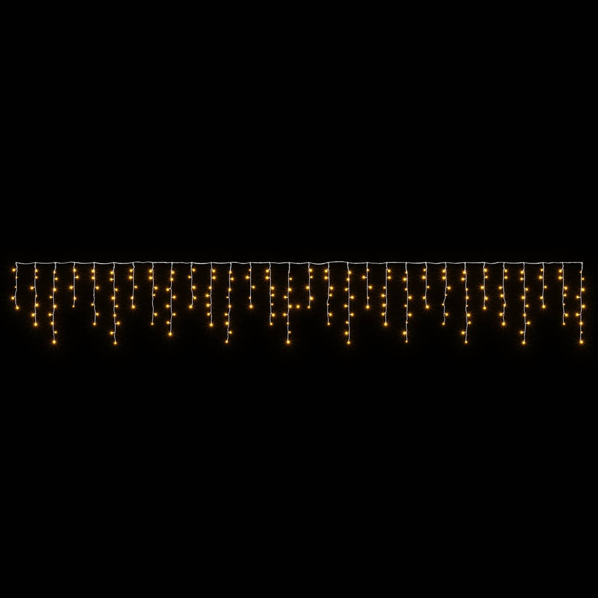 Užuolaidų girliandos 210 LED Šilta balta 500 x 72 cm