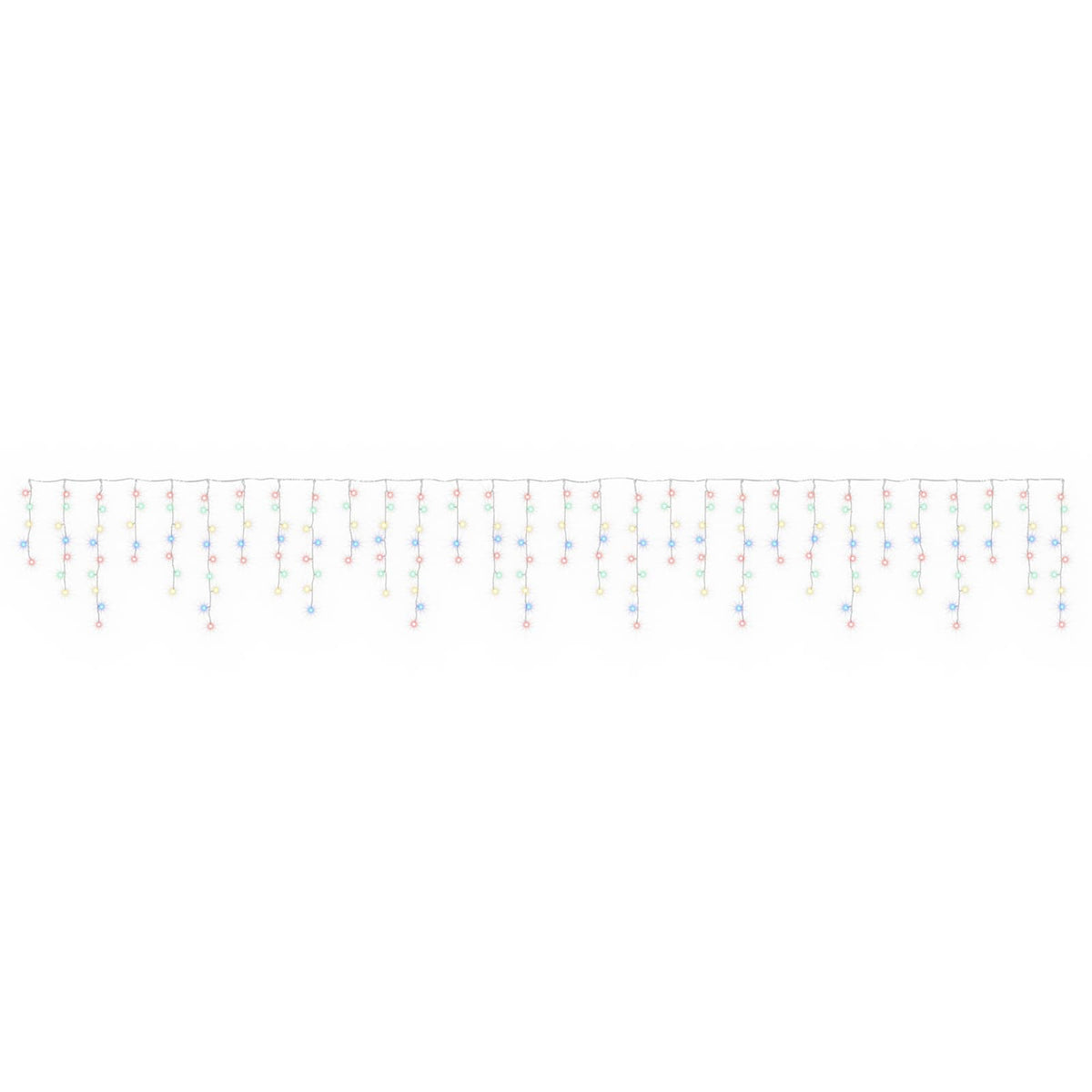 Užuolaidų girliandos 210 LED Įvairių spalvų 500 x 72 cm
