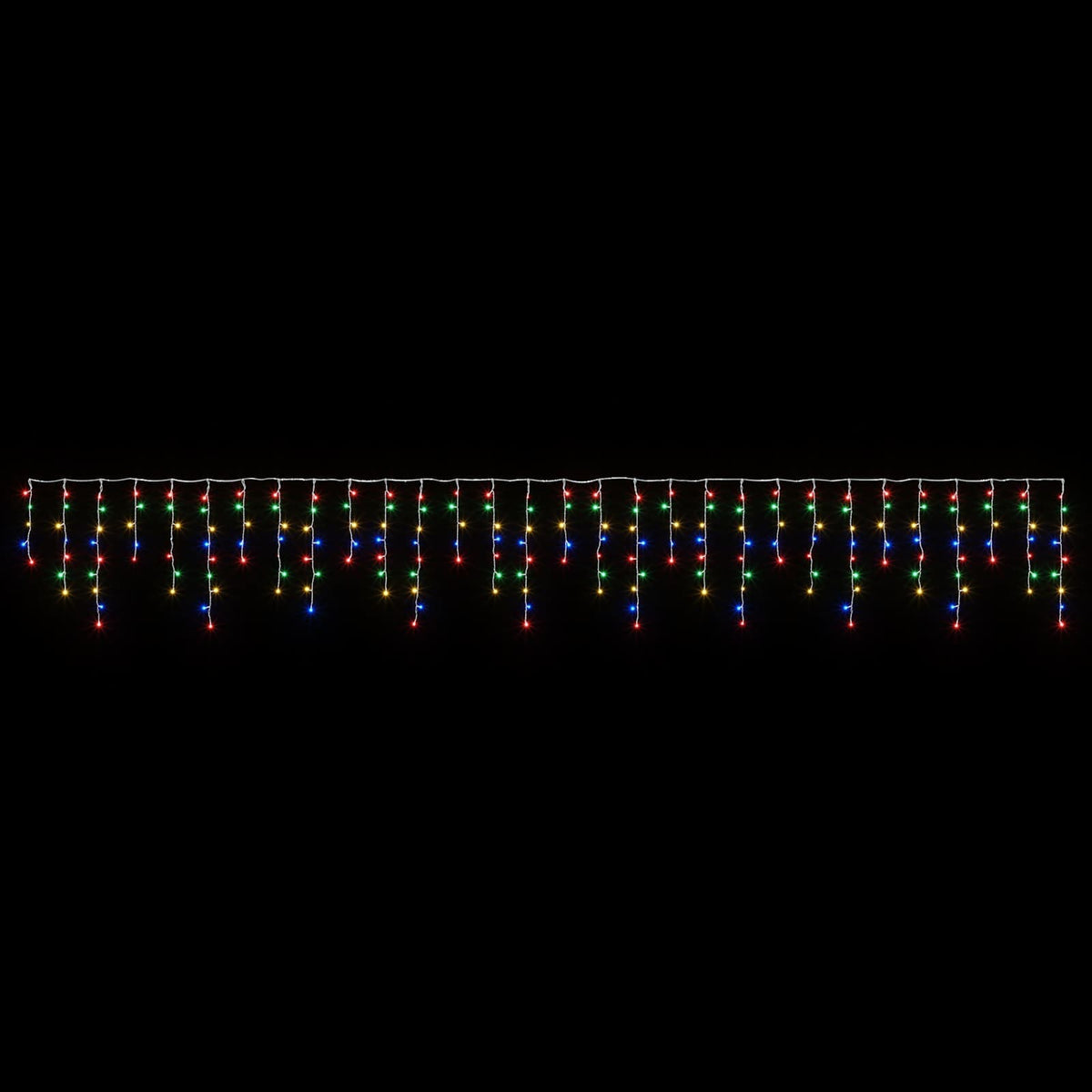 Užuolaidų girliandos 210 LED Įvairių spalvų 500 x 72 cm