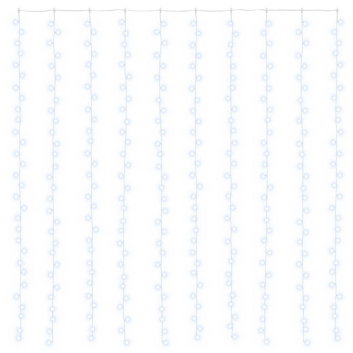 Užuolaidų girlianda 300 LED Šalta balta 300 x 300 cm