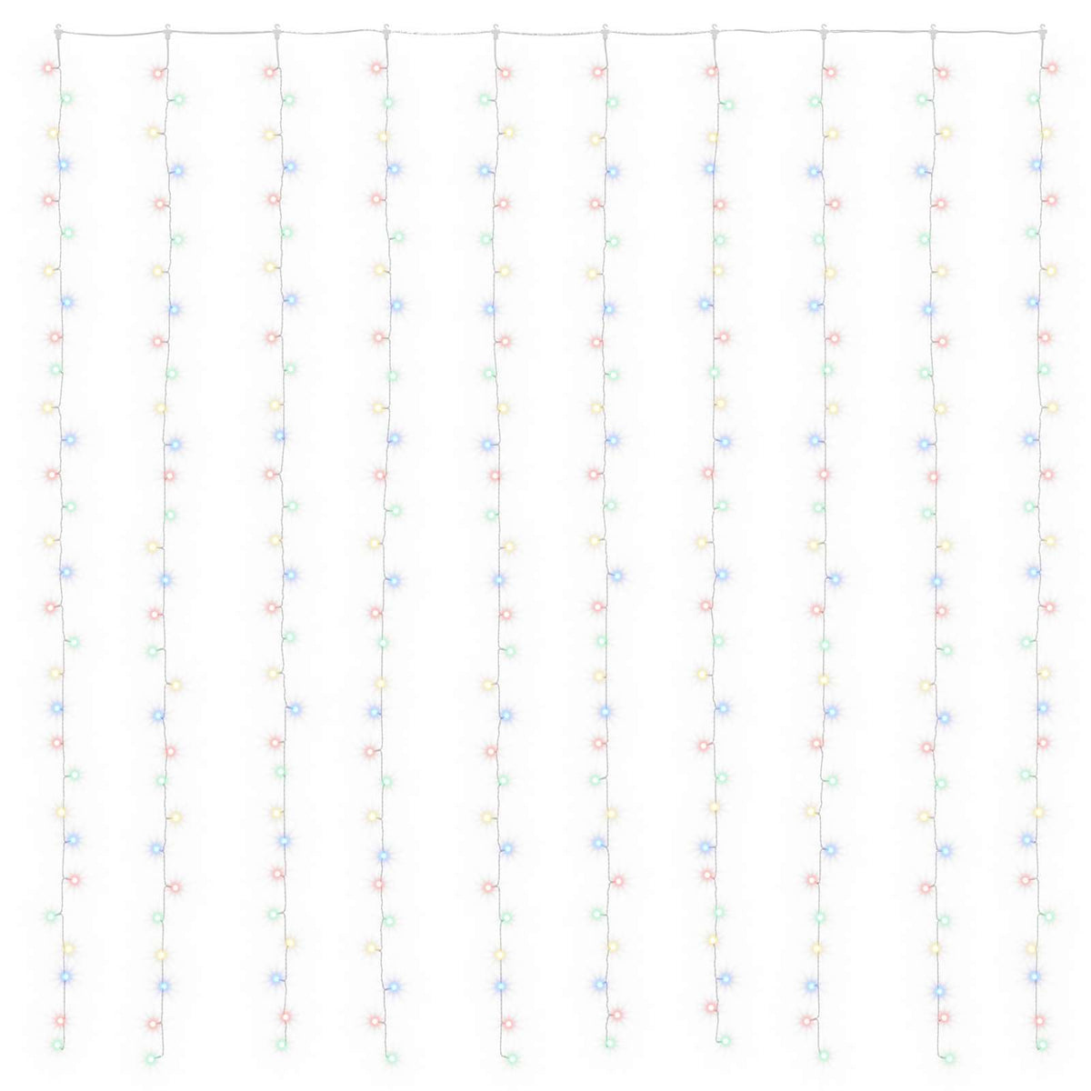 Užuolaidų girlianda 300 LED Įvairių spalvų 300 x 300 cm