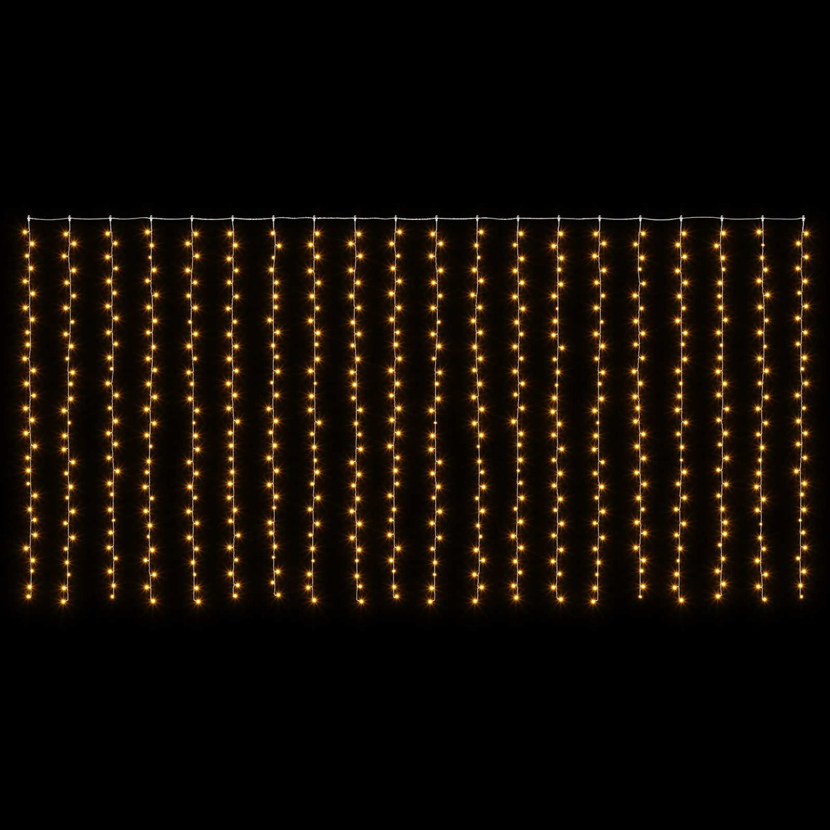 Užuolaidų girlianda 600 LED Šilta balta 600 x 300 cm