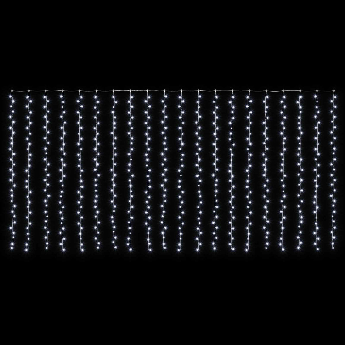 Užuolaidų girlianda 600 LED Šalta balta 600 x 300 cm