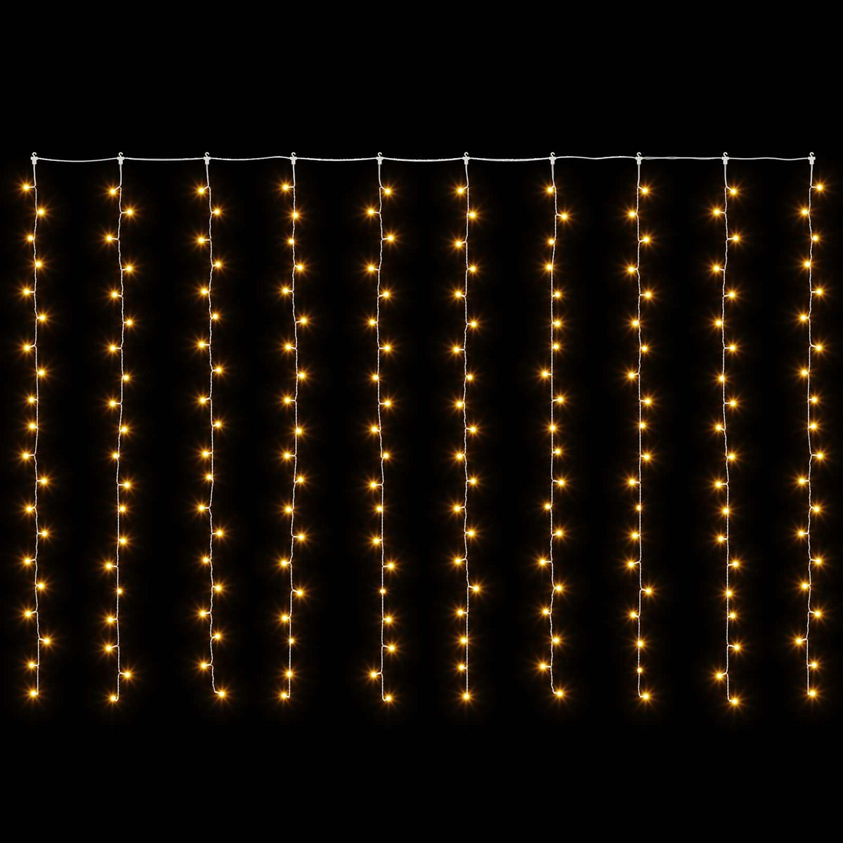 Užuolaidų girlianda 200 LED Šilta balta 300 x 200 cm