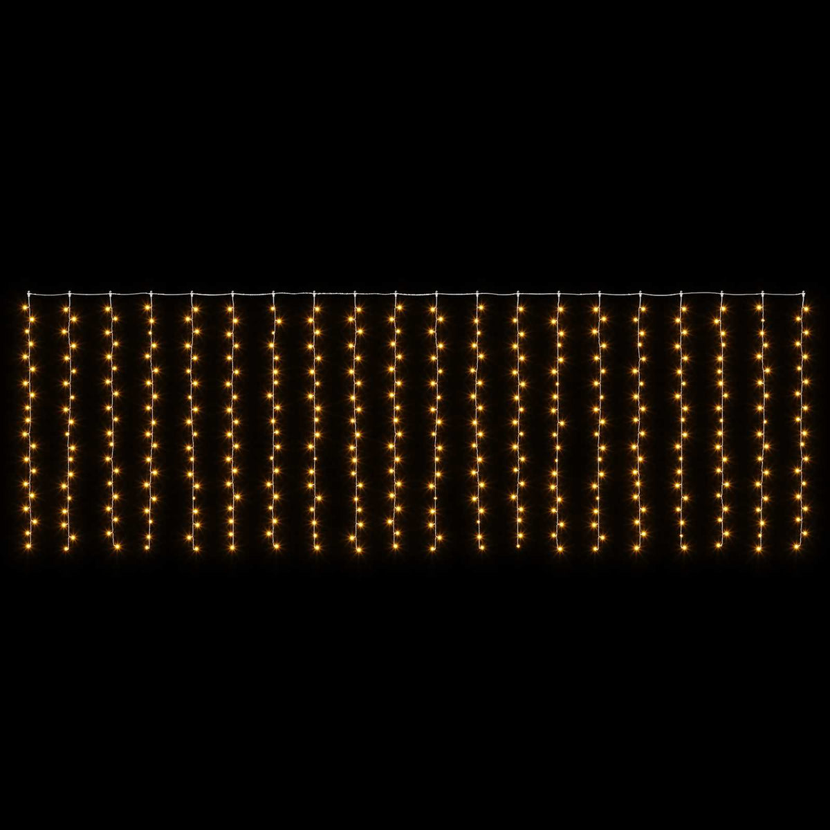 Užuolaidų girlianda 400 LED Šilta balta 600 x 200 cm