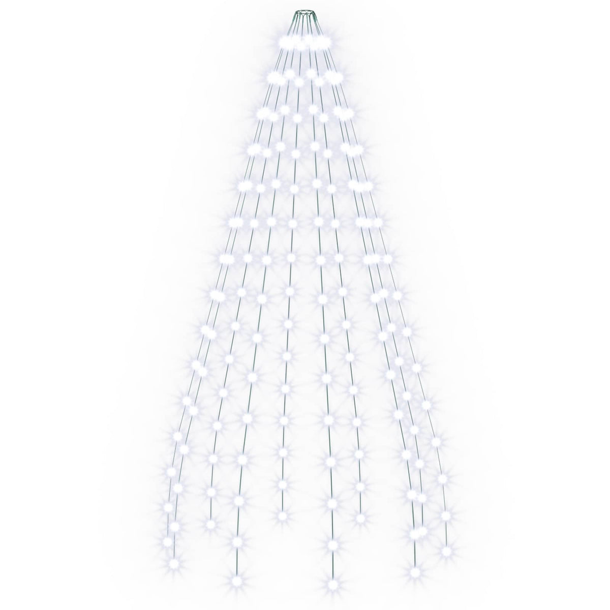 Kalėdų eglutės lemputės 150 LED Šalta balta 150 cm