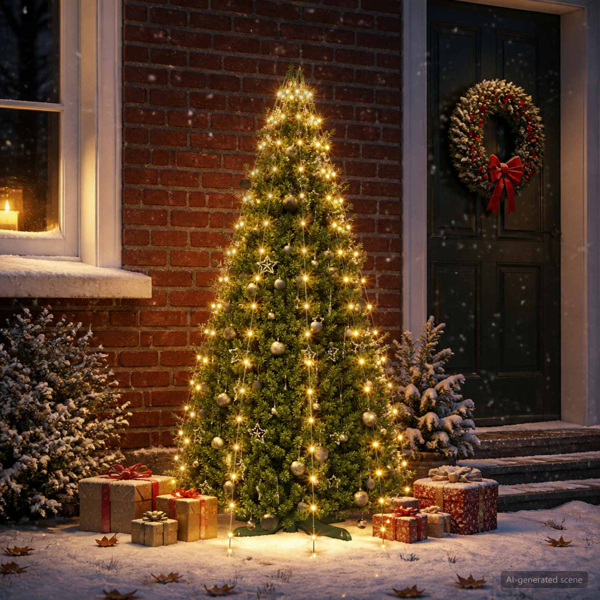 Kalėdų eglutės lemputės 180 LED Šilta balta 180 cm