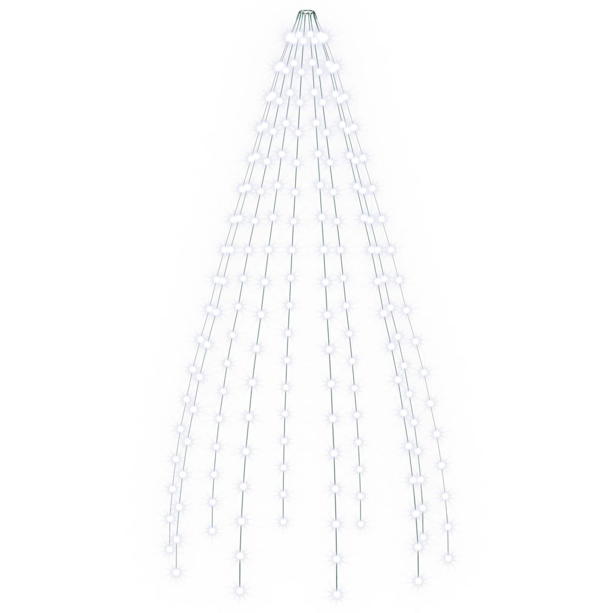 Kalėdų eglutės lemputės 180 LED Šalta balta 180 cm