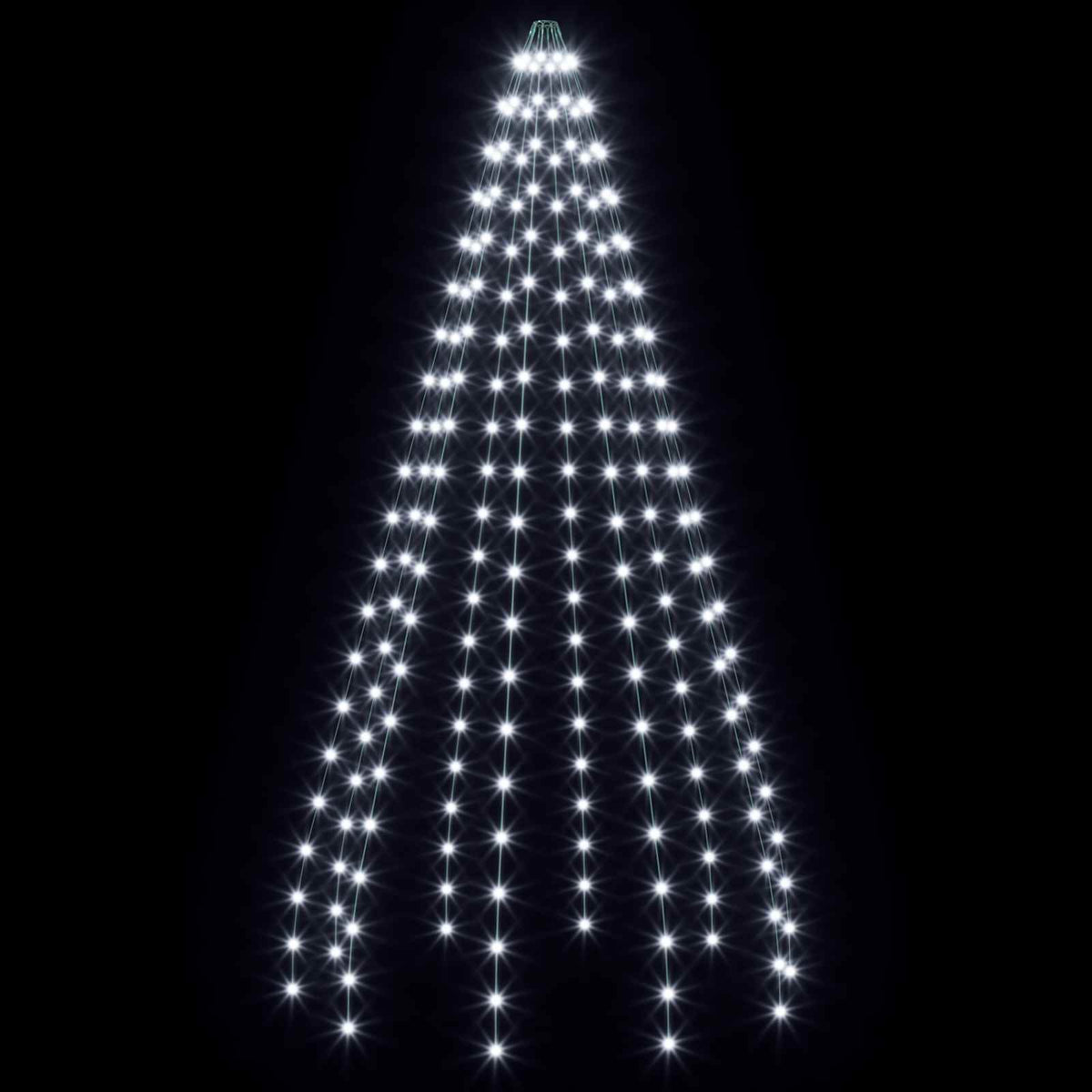 Kalėdų eglutės lemputės 210 LED Šalta balta 210 cm