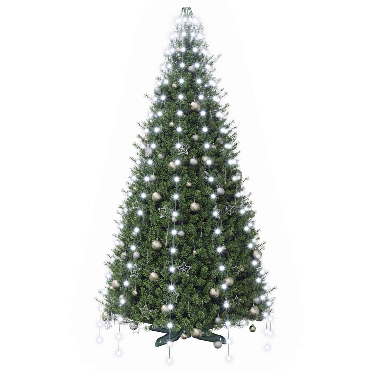 Kalėdų eglutės lemputės 210 LED Šalta balta 210 cm