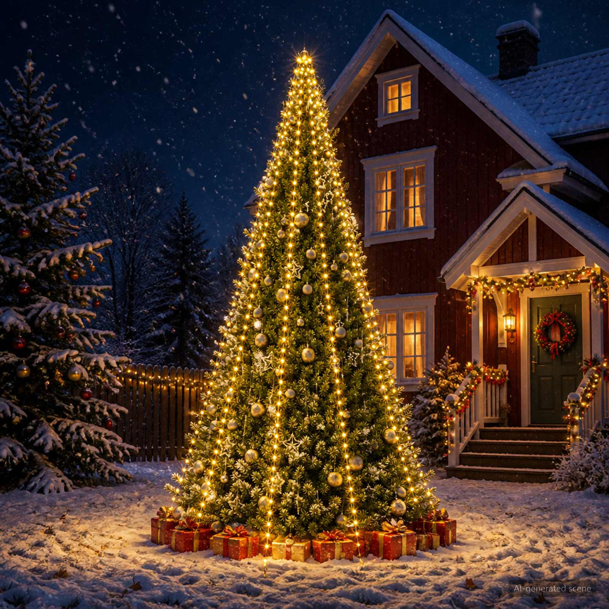 Kalėdų eglutės lemputės 500 LED Šilta balta 500 cm