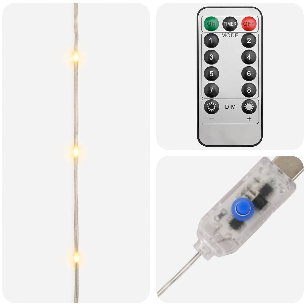 Virvinės lemputės 150 LED Šilta balta 15 m