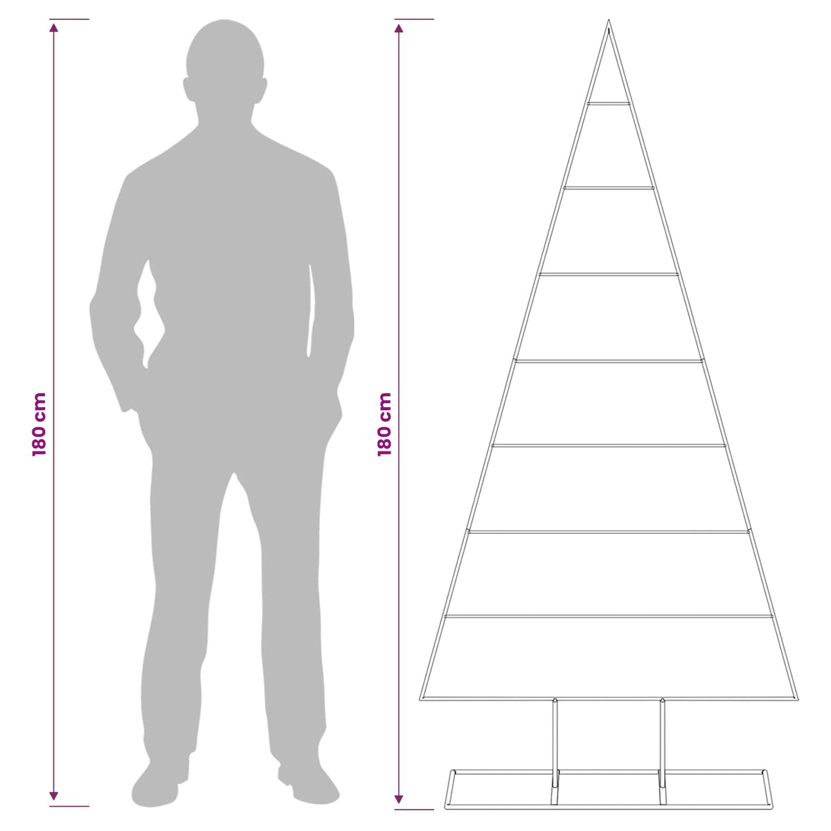 Metalinis Kalėdų medis KUOPIO 180 cm