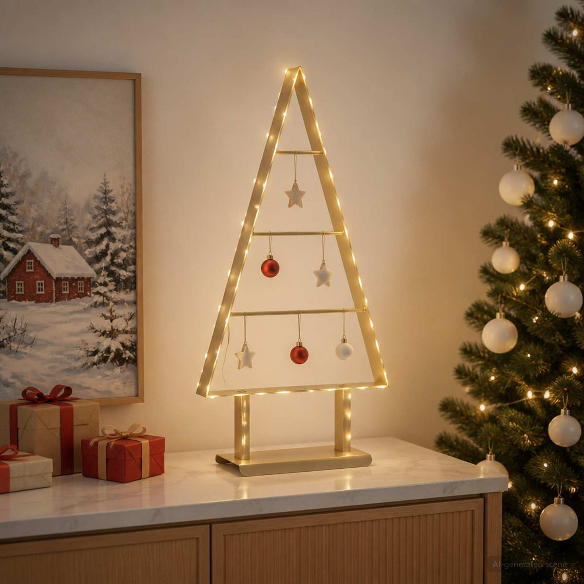 Metalinis Kalėdų medis KUOPIO 60 cm Plienas Auksinė
