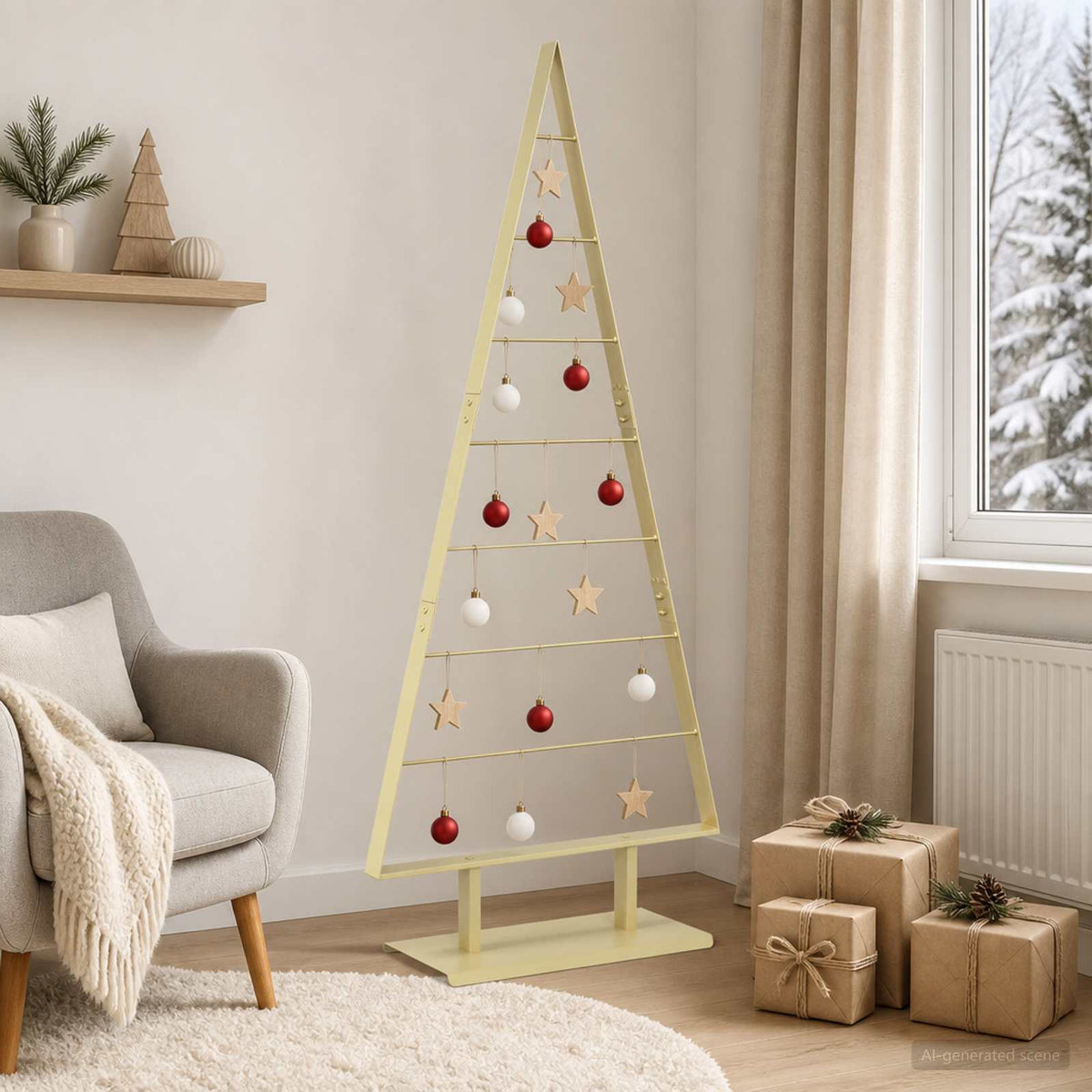 Metalinis Kalėdų medis KUOPIO 150 cm Plienas Auksinė