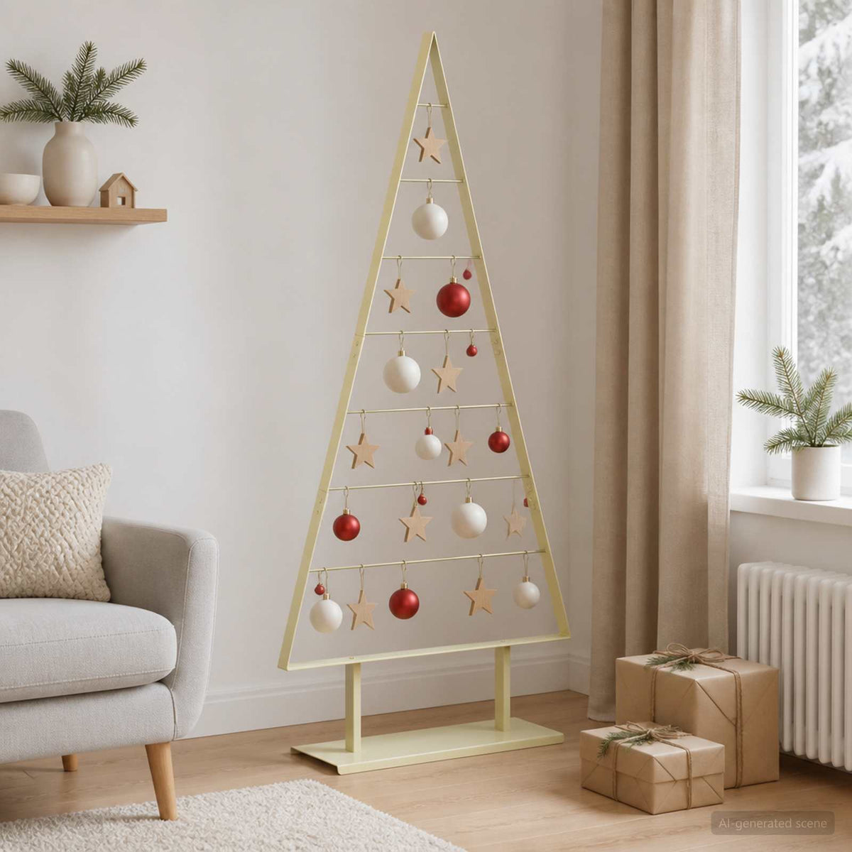 Metalinis Kalėdų medis KUOPIO 180 cm Plienas Auksinė