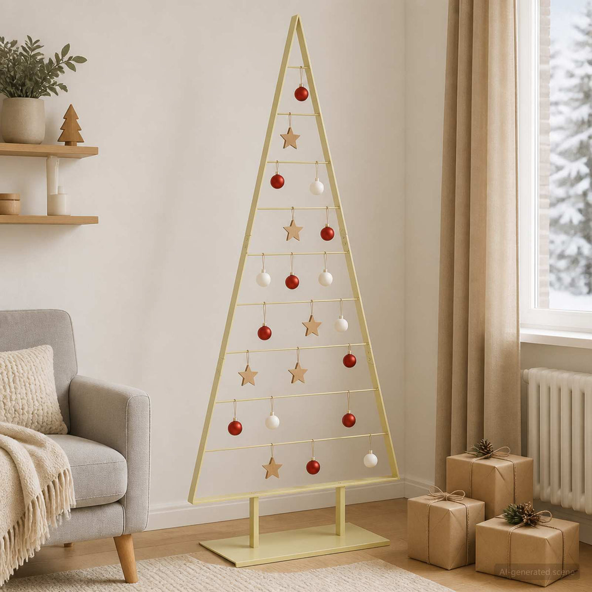 Metalinis Kalėdų medis KUOPIO 210 cm Plienas Auksinė