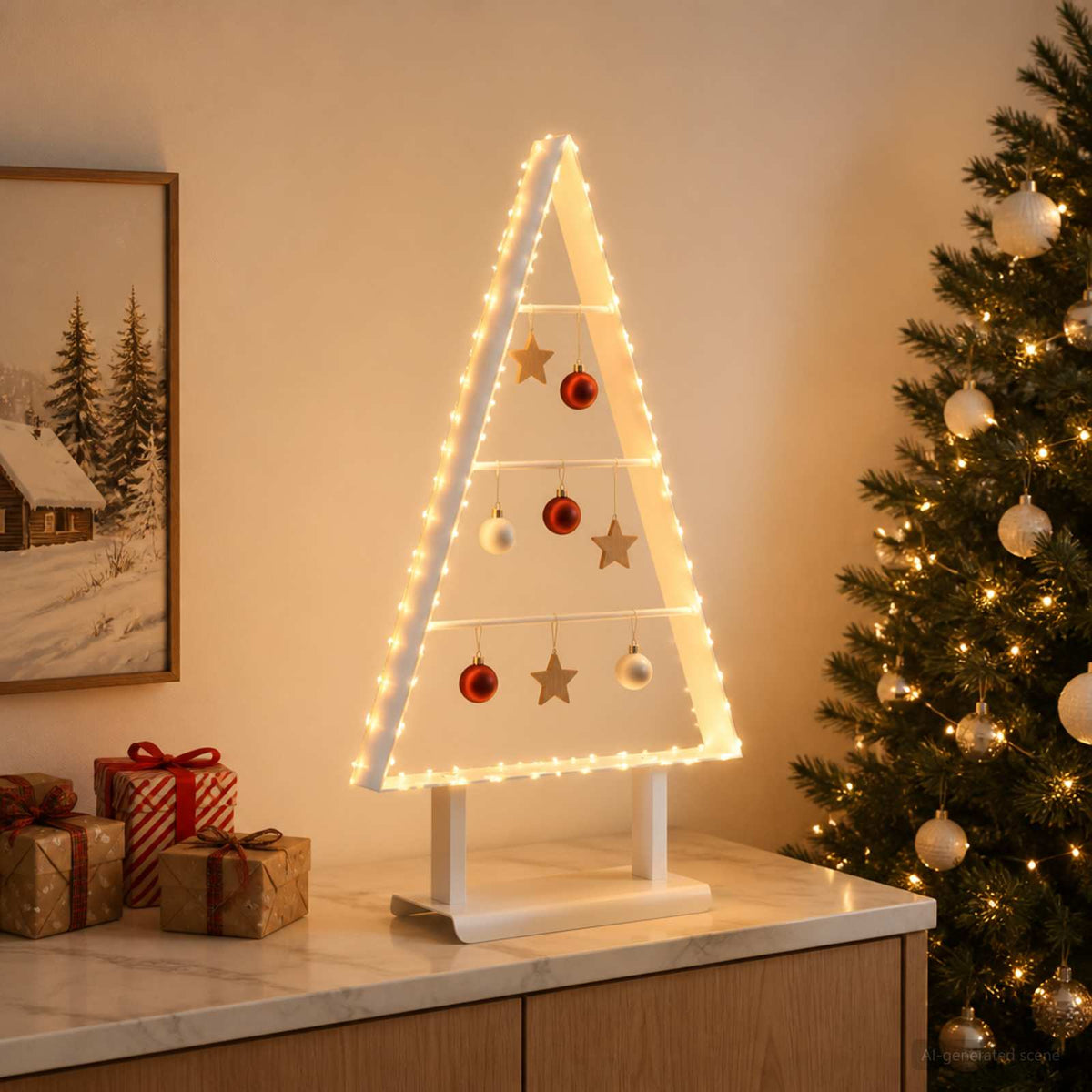Metalinis Kalėdų medis KUOPIO 60 cm Plienas Balta