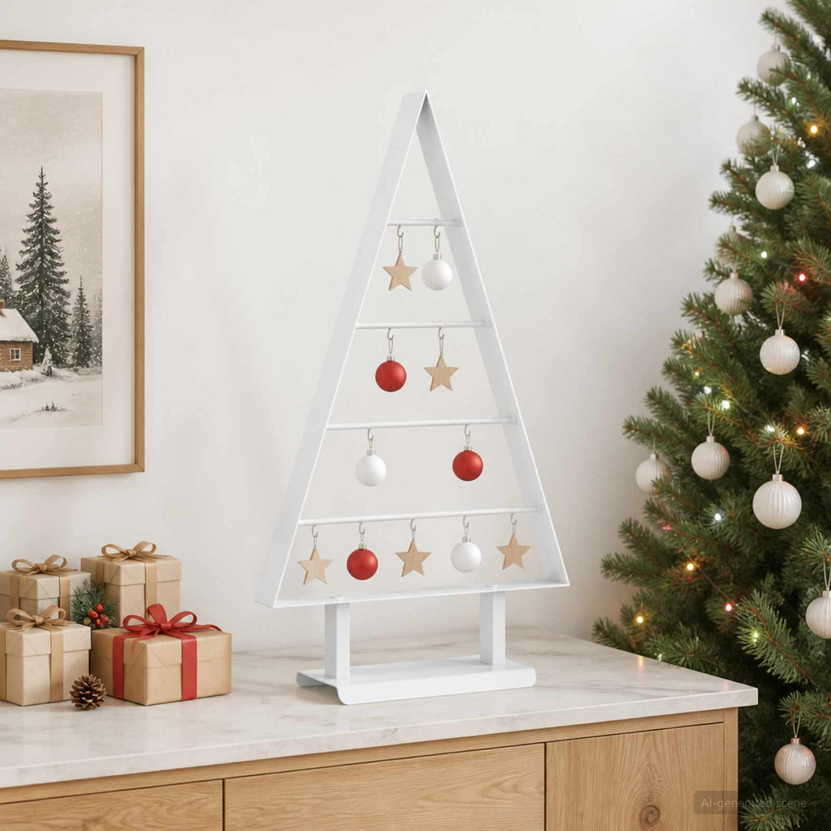 Metalinis Kalėdų medis KUOPIO 60 cm Plienas Balta