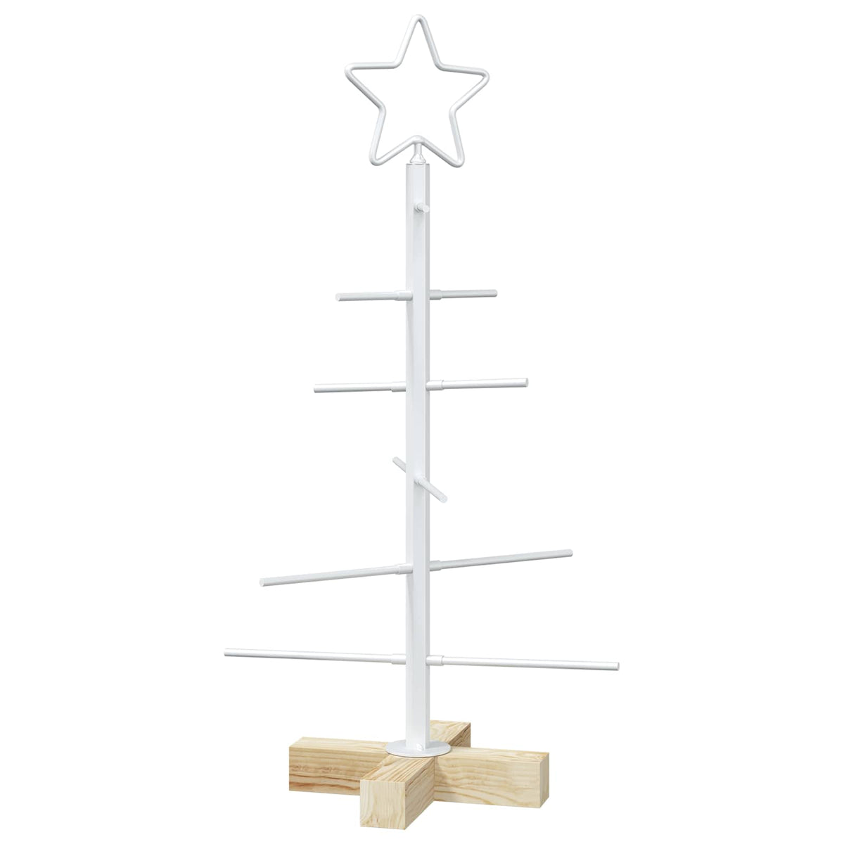 Metalinė Kalėdų eglutė su stovu KUOPIO 60 cm Plienas Balta