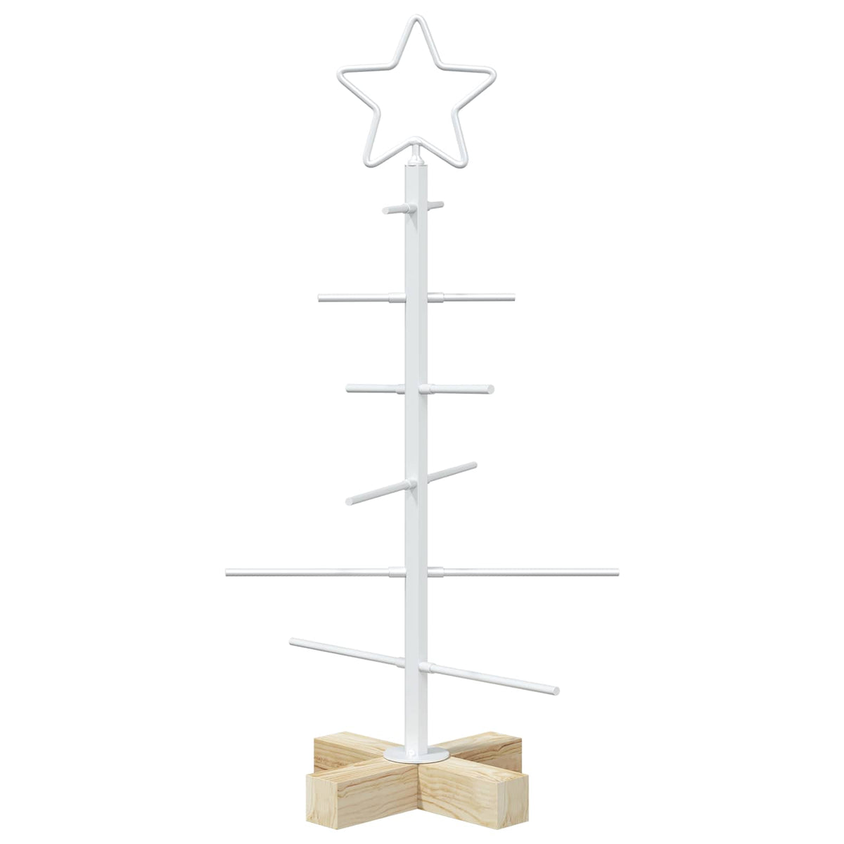 Metalinė Kalėdų eglutė su stovu KUOPIO 60 cm Plienas Balta