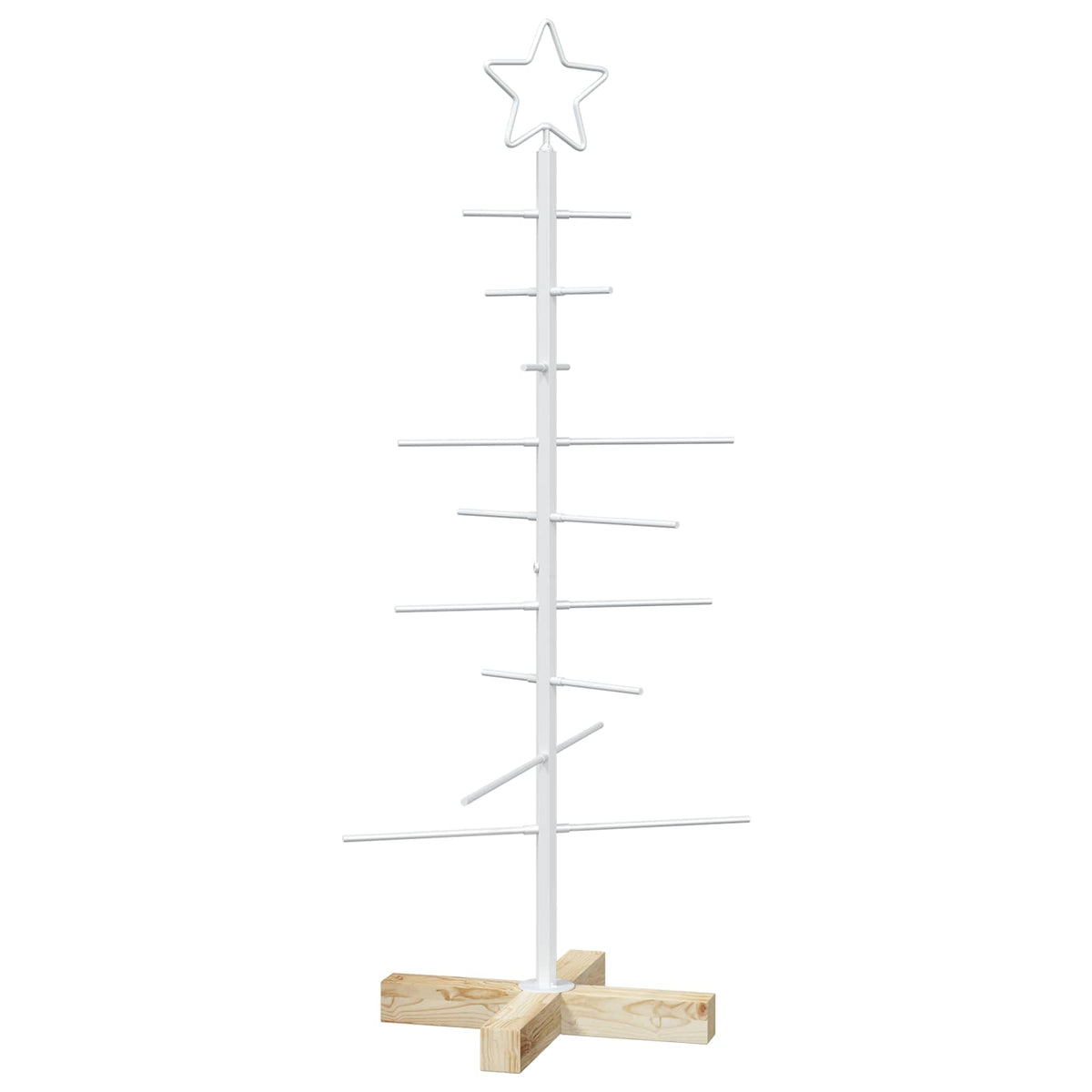 Metalinė Kalėdų eglutė su stovu KUOPIO 90 cm Plienas Balta
