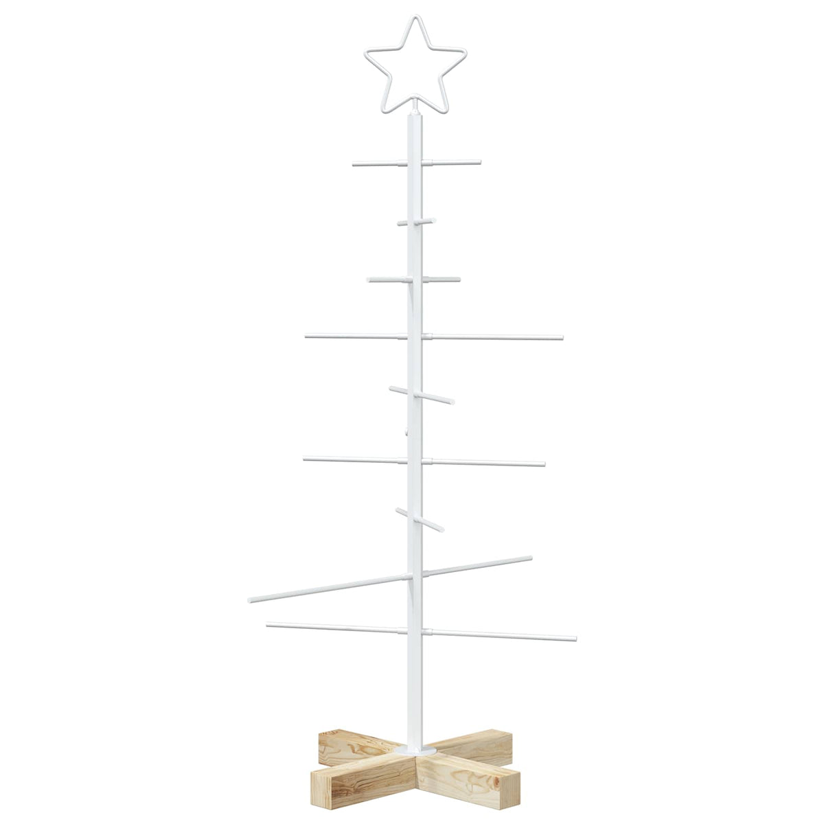 Metalinė Kalėdų eglutė su stovu KUOPIO 90 cm Plienas Balta