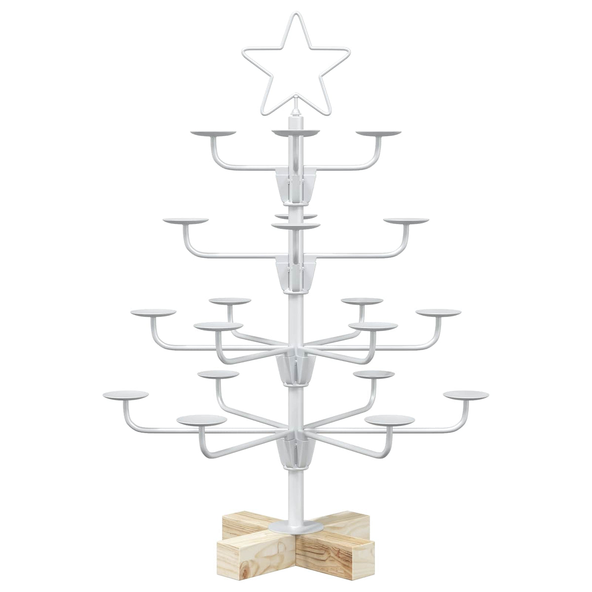 Metalinė Kalėdų medis su laikikliu KUOPIO 60 cm Plienas Balta