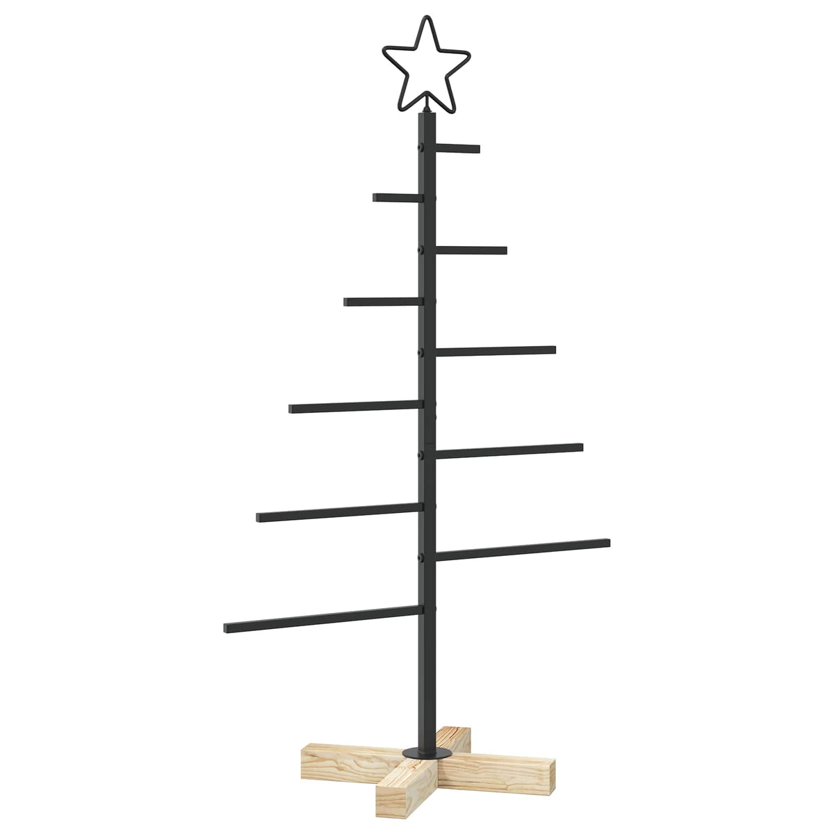 Metalinis Kalėdų medis KUOPIO 90 cm Plienas Juoda