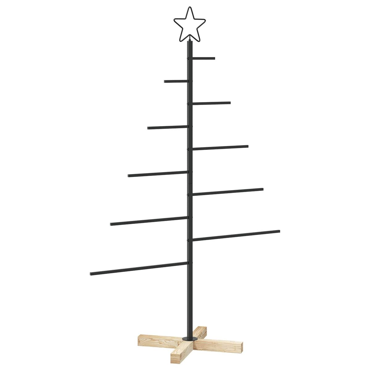 Metalinė Kalėdų eglutė su stovu KUOPIO 125 cm Plienas Juoda