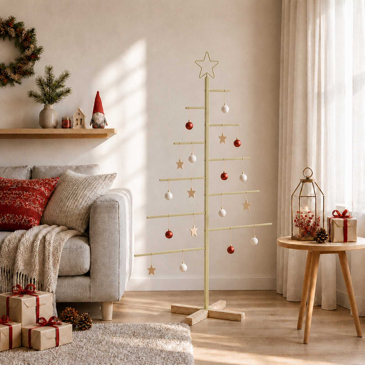 Metalinis Kalėdų medis KUOPIO 125 cm Plienas Auksinė