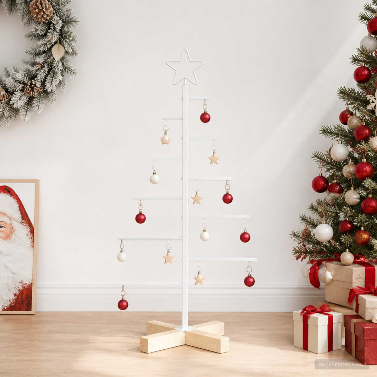 Metalinis Kalėdų medis KUOPIO 90 cm Plienas Balta