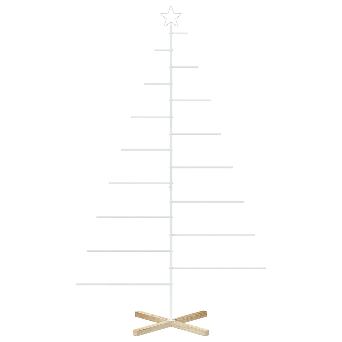 Metalinė Kalėdų eglutė su stovu KUOPIO 210 cm Plienas Balta