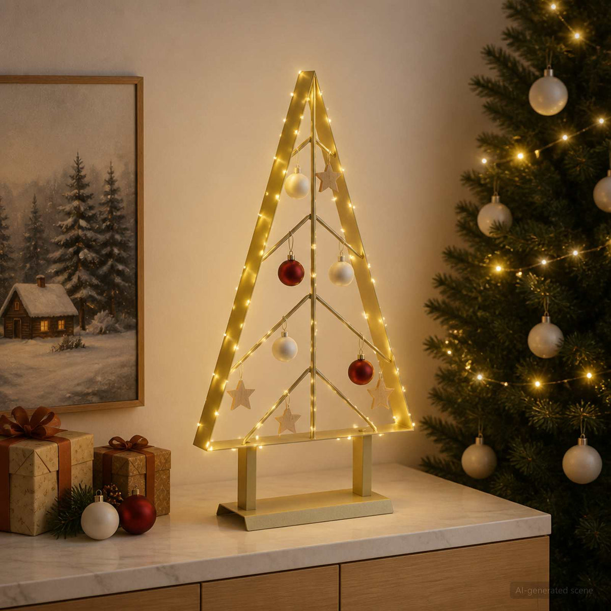 Metalinis Kalėdų medis KUOPIO 60 cm Plienas Auksinė