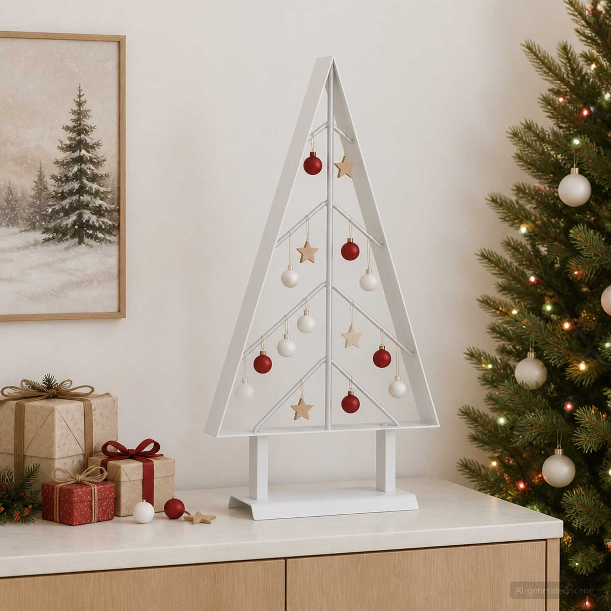 Metalinis Kalėdų medis KUOPIO 60 cm Plienas Balta