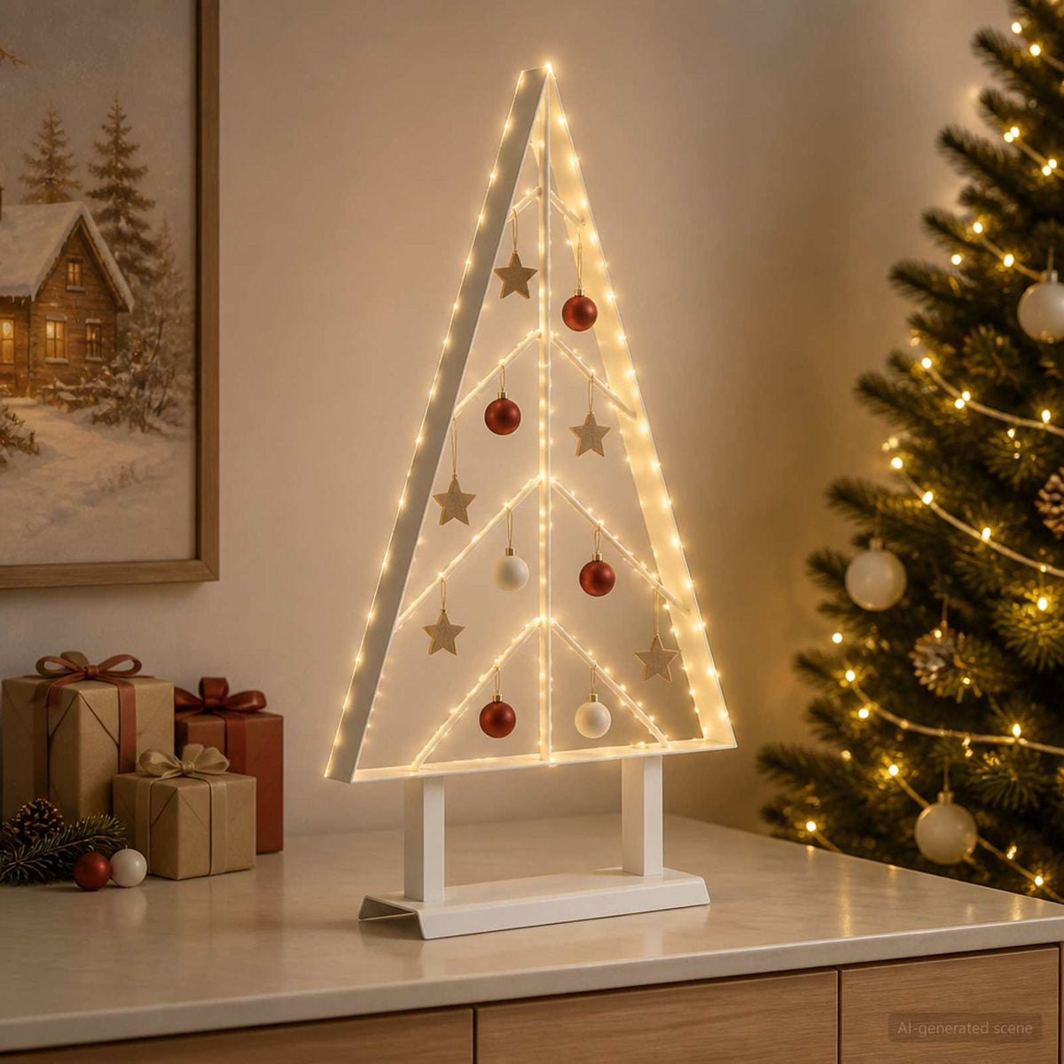 Metalinis Kalėdų medis KUOPIO 60 cm Plienas Balta