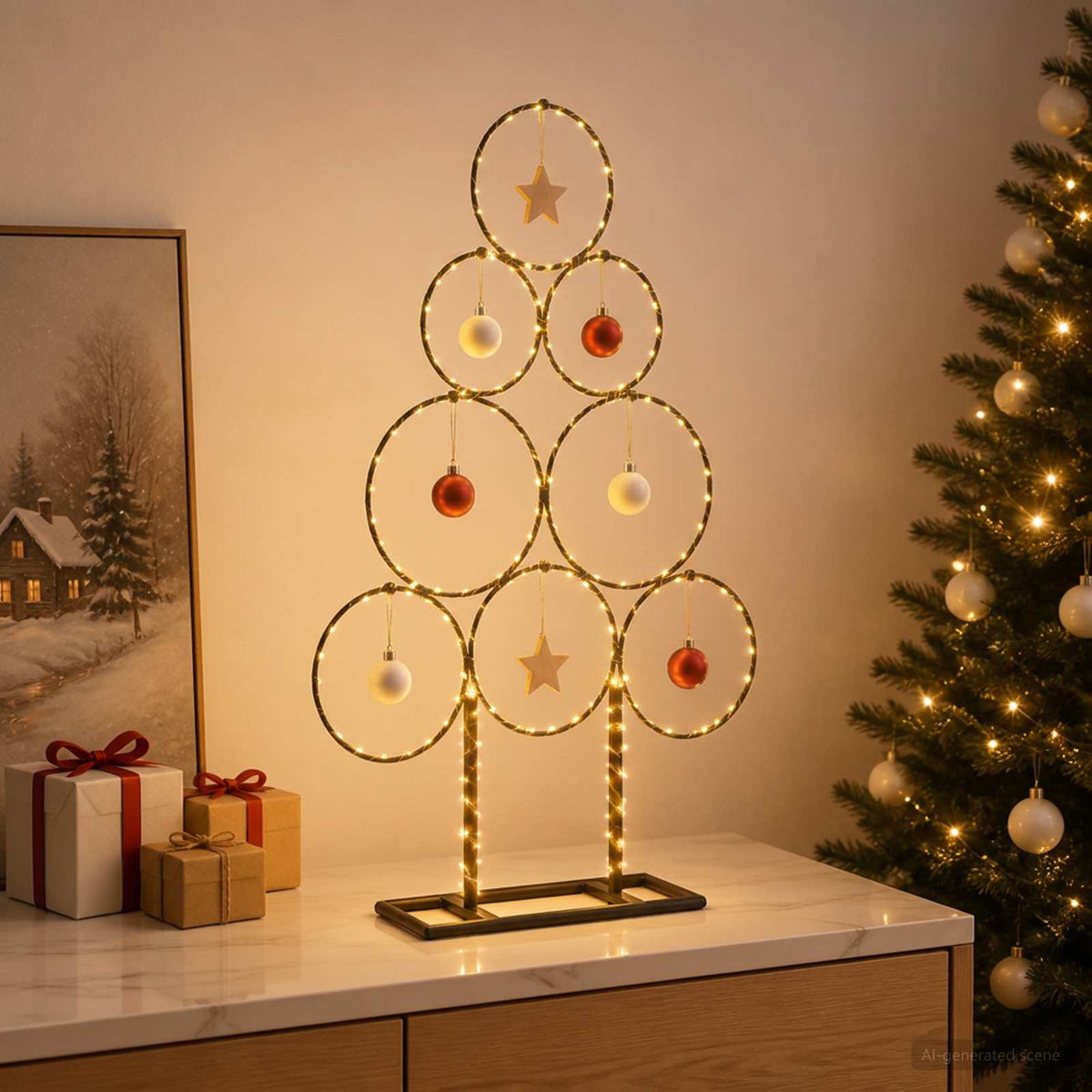 Metalinis Kalėdų medis KUOPIO 60 cm Plienas Juoda