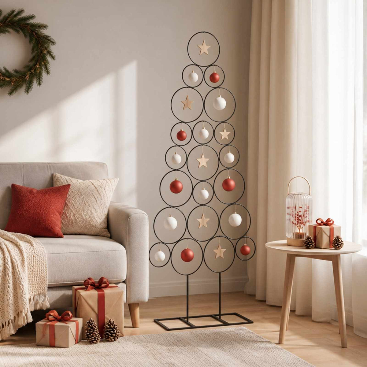 Metalinis Kalėdų medis KUOPIO 125 cm Plienas Juoda
