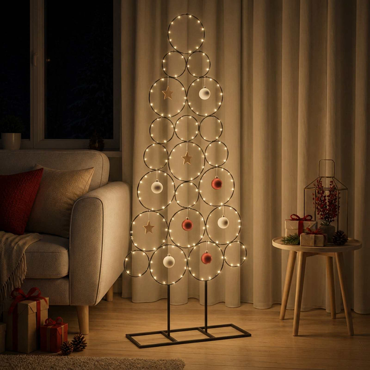 Metalinis Kalėdų medis KUOPIO 125 cm Plienas Juoda