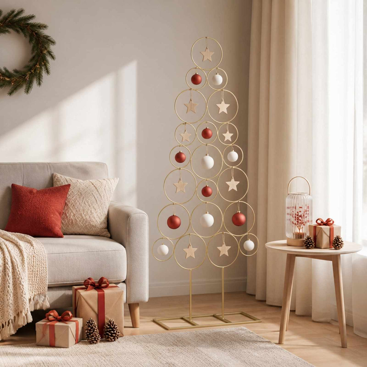 Metalinis Kalėdų medis KUOPIO 125 cm Plienas Auksinė