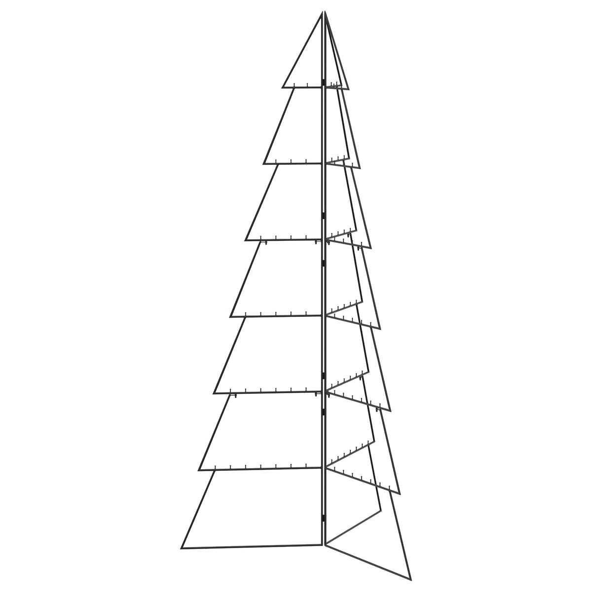 Metalinis Kalėdų medis KUOPIO 210 cm Plienas Juoda