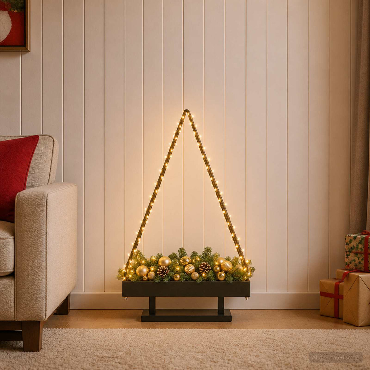Metalinis Kalėdų medis KUOPIO 90 cm Plienas Juoda