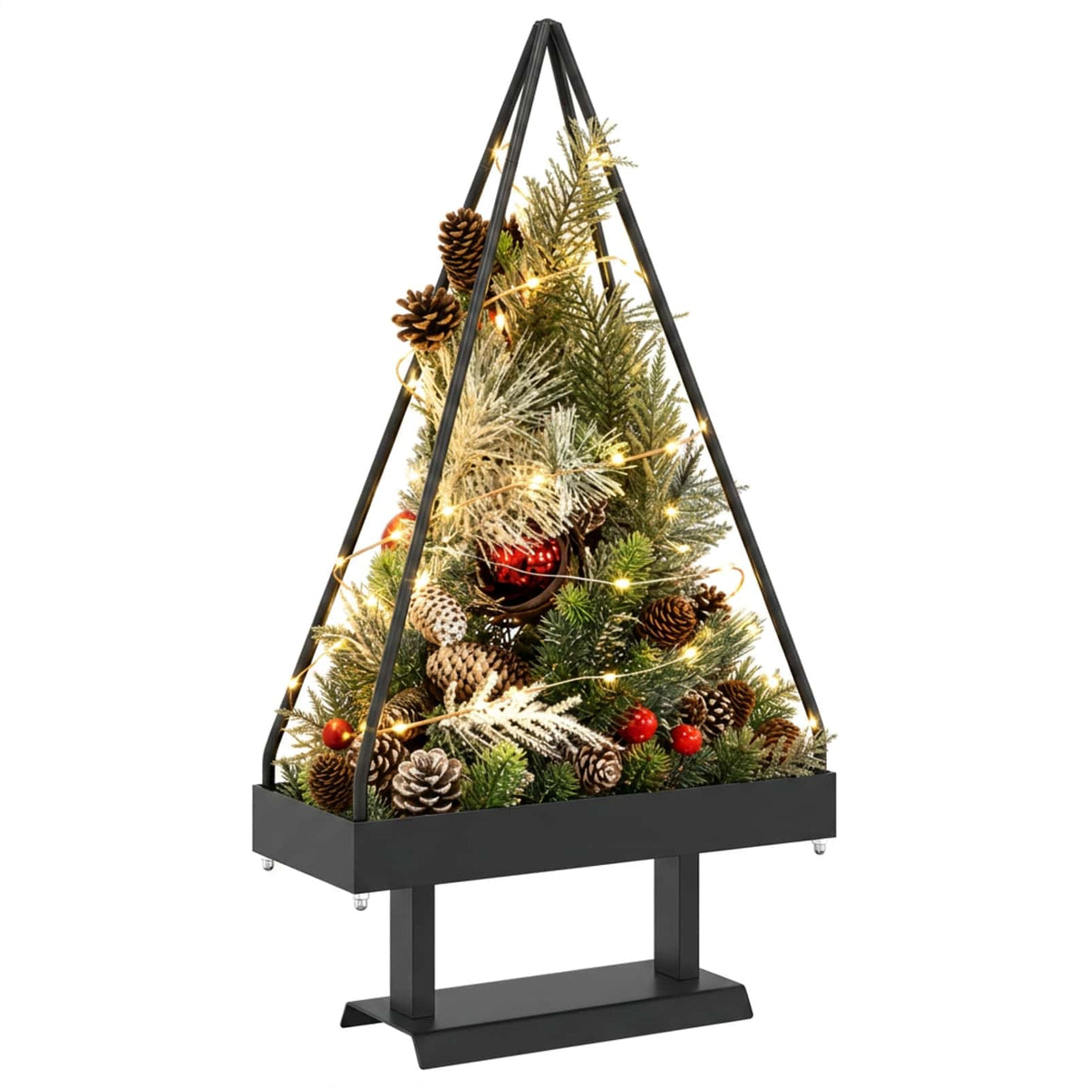 Metalinis Kalėdų medis KUOPIO 90 cm Plienas Juoda