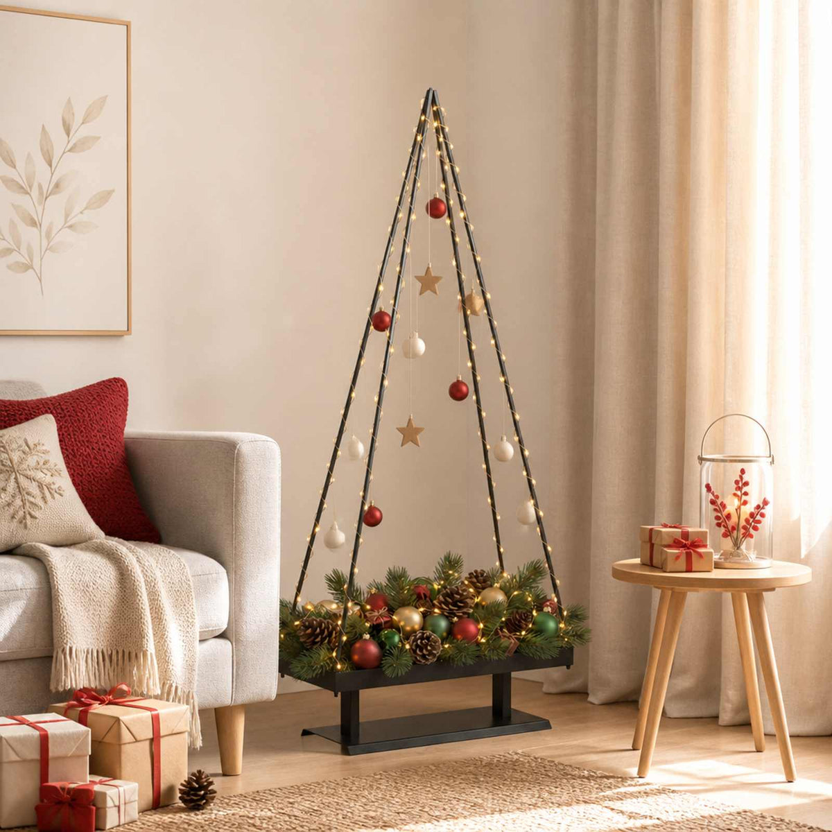Metalinis Kalėdų medis KUOPIO 125 cm Plienas Juoda