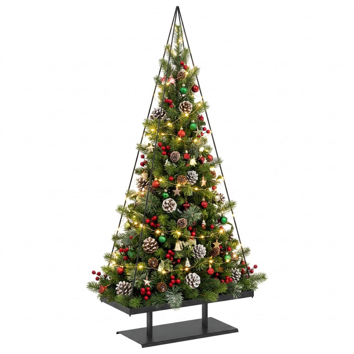 Metalinis Kalėdų medis KUOPIO 210 cm Plienas Juoda