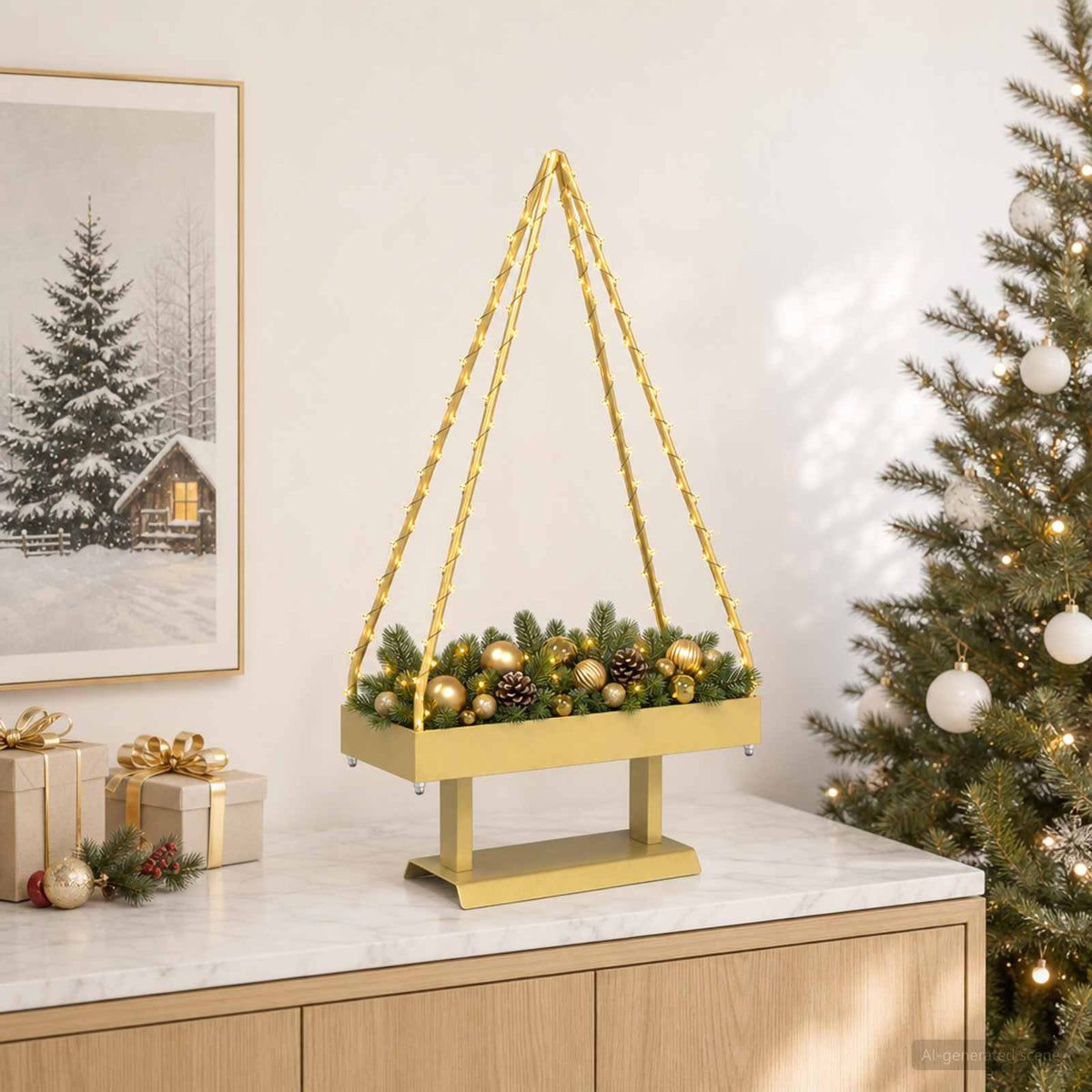 Metalinis Kalėdų medis KUOPIO 60 cm Plienas Auksinė