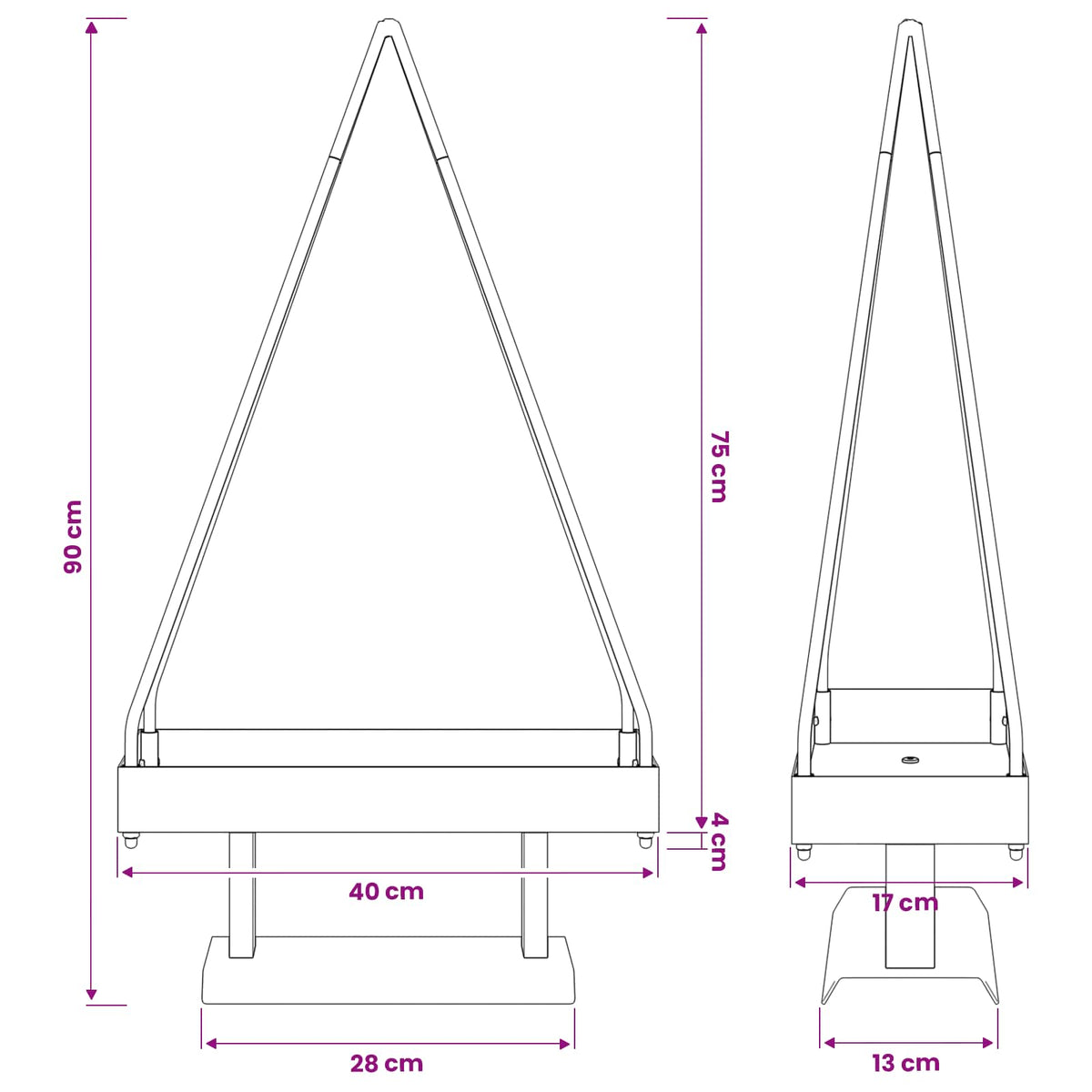 Metalinis Kalėdų medis KUOPIO 90 cm Plienas Auksinė