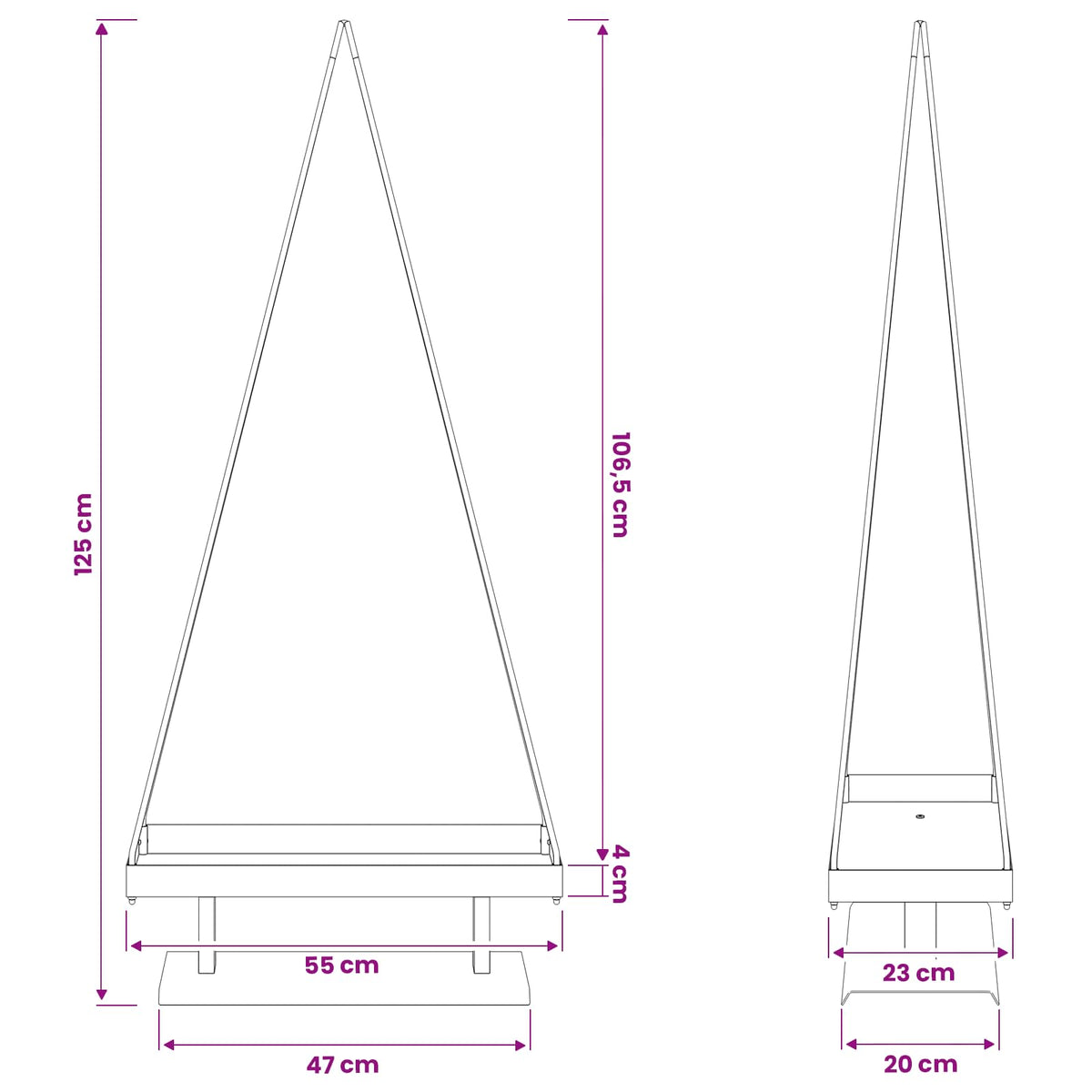 Metalinis Kalėdų medis KUOPIO 125 cm Plienas Auksinė