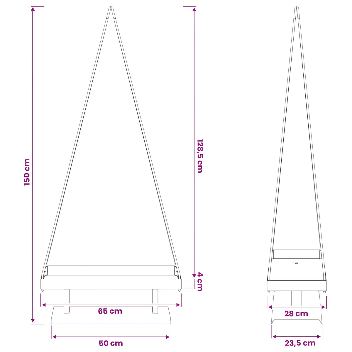 Metalinis Kalėdų medis KUOPIO 150 cm Plienas Auksinė