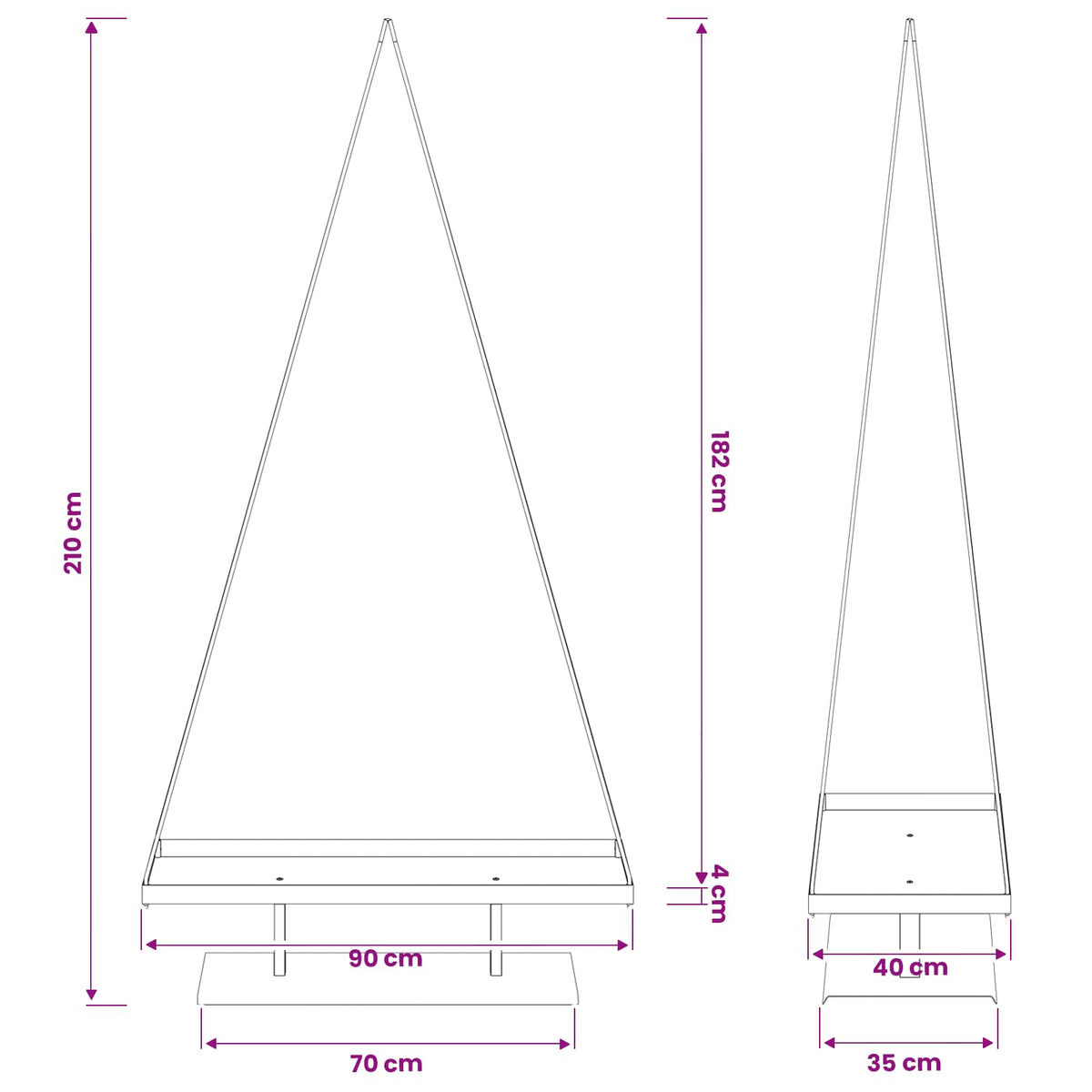 Metalinis Kalėdų medis KUOPIO 210 cm Plienas Auksinė